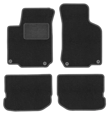 Produktbild von Velours-Fußmatten für Seat Toledo II 1998-2004 (Limousine) – 4-tlg, Graphit, passgenau – Wielganizator LUX