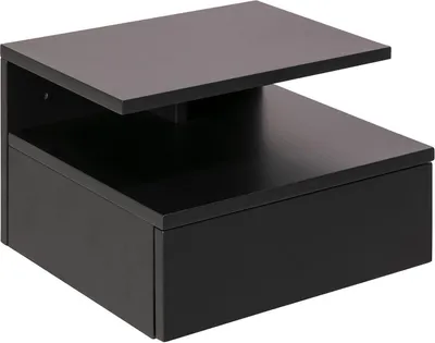 Zdjęcie produktu dla Nachttisch in Dunkelgrau aus MDF - 35x22,5x32cm (BxHxT)