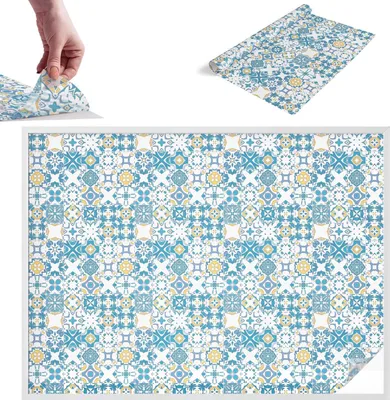 Obrázek produktu pro Fólie na ochranu soukromí - 146x200 cm - barevné sklo / vitrážový vzor - neprůhledná a dekorativní - samolepicí dekorativní skleněná fólie - ochrana proti UV záření, snadná instalace - mozaikový vzor