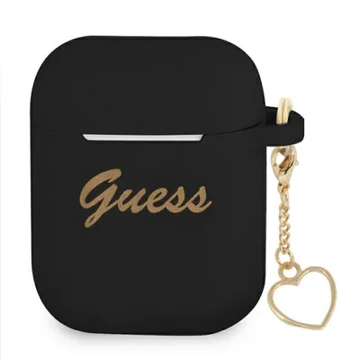 Produktbild von Erraten Gua2Lschsk Airpods Abdeckung Czarny/Schwarz Silikon Charme Herz Sammlung