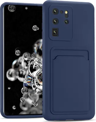 Obrázok produktu pre Puzdro na mobilný telefón pre Samsung Galaxy S20 Ultra cover silikónový ochranný kryt so slotom na kartu Slim Wallet Case, modré