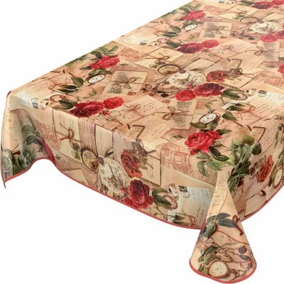 Produktbild von Tischdecke Wachstuch Blumen Braun Robust Wasserabweisend Breite 140 cm Länge 100 cm