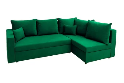 Image de Canapé d'angle REVO avec fonction couchage et 2 coffres de rangement, vert Kronos 19