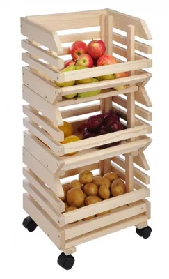 Produktbild von Kartoffelhorde Obsthorde Stapelhorde Holz Obststiege Lagerkisten Gemüsekiste