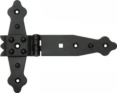 Produktbild von Kreuzgehänge T-Scharniere T-Bänder 140 mm Platte 155 mm Kistenband Schwarz