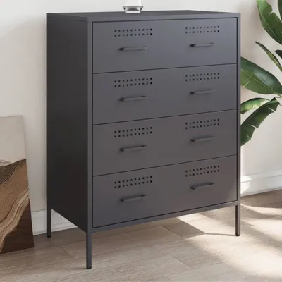 Image de Maison Exclusive - Buffet anthracite 68x39x89 cm acier
