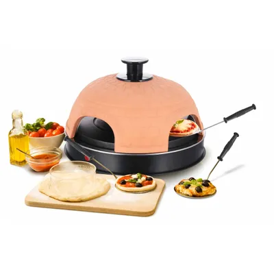 Zdjęcie produktu dla Emerio PO-115985, 4 pizza(e), Czarny, Pomarańczowy, Ceramika, 900 W, 4,43 kg, 380 mm
