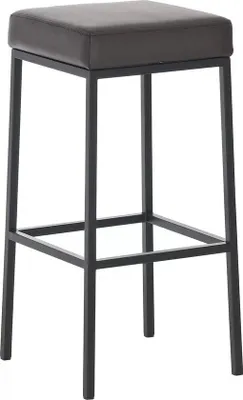 Zdjęcie produktu dla Stołek barowy Jazlyn – wysokość 85 cm – bez oparcia – zestaw 1 – ergonomiczny – stołek barowy do kuchni lub stołówki – kwadratowy – brązowo-czarny