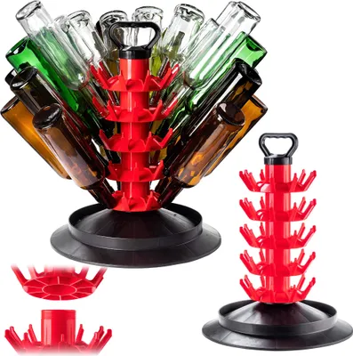 Produktbild von KADAX Abtropfgestell für 50 Flaschen, Flaschenständer aus Kunststoff, Abtropfständer, Flaschenhalter zum Abtropfen von Glasflaschen, Abtropfhalter, Flaschentrockner