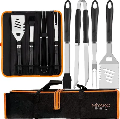 Produktbild von Grillzubehör-Set, Grillzange aus Edelstahl, 5-teilig