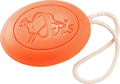 Produktbild von Ovis Schafmilchseife Blutorange mit Kordel, 100% Bio, für die tägliche Dusche, oval, 200 g