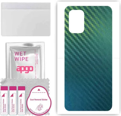 Produktbild von apgo Rückseite Schutzfolie, Skin, kompatibel mit OnePlus 8T, Hinten Displayschutzfolie aus Vinylfolie, kratzfest, einfache Montage - Kohlenstoff-Chamäleon CAKA1