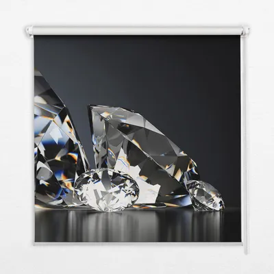 Produktbild von Seitenzug-Rollo Fensterrollo Jalousie - Thermo-Rollo Verdunkelungsrollo - 110x140 cm - Diamanten