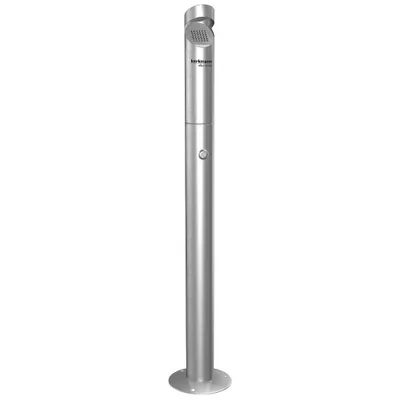 Produktbild von Kerkmann Pio Standaschenbecher silber abschließbar
