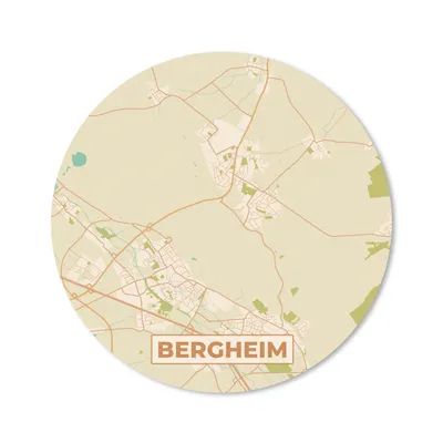 Produktbild von MuchoWow® Mauspad Mousepad Karte - Bergheim - Vintage - Stadtplan 20x20 cm - Mousepads - Maus Mat - Pad - Mausunterlage - Schreibtischmatte
