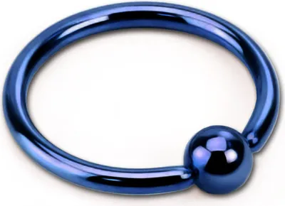 Produktbild von viva-adorno 1,2 x 6 x 3mm Piercing BCR Ball Closure Ring Lippenring Klemmring Edelstahl in verschiedenen Farben und Größen Z53,blau