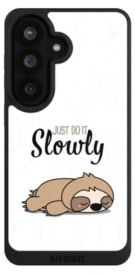 Produktbild von NIVOCASE Handyhülle für Samsung Galaxy S26  Hülle NIVOpure Case Schwarz Faultier Tiere lazy sunday