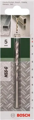 Produktbild von Bosch 2 609 255 045, Bohrer, 5 mm, 86 mm, Eisenguss, Metall, Kunststoff, Edelstahl, 5,2 cm, 5 mm