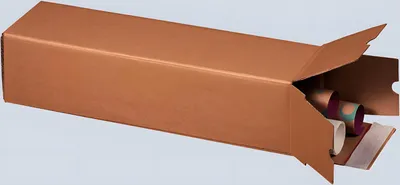 Produktbild von SENDPORORE® - Tube | Golfkarton | Quadrat | 105x105x860mm | Braun | 10 Stück