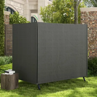 Produktbild von Schutzhülle Hollywoodschaukel, Abdeckung Gartenschaukel, Oxford-Polyester, wasserfest, Dunkelgrau | 177 x 114 x 152 cm | UV-Schutz | Reißverschluss