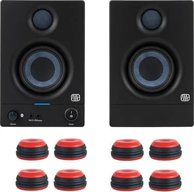 Produktbild von Presonus Eris 3.5 BT Lautsprecher 2nd Gen mit Boxen-Füße in rot