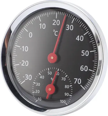 Image de Thermomètre hygromètre mécanique sans pile pour voiture Mesureur de température et d'humidité de haute précision pour l'intérieur