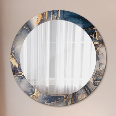 Produktbild von Ø70cm Modern Spiegel - Wandspiegel Wandmontage- Schlafzimmer - abstrakt fließend