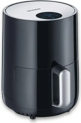 Produktbild von SEVERIN Kompakt-Heißluftfritteuse FR 2455 aus Kunststoff, schwarzsilber Fritteuse Ohne Fett Heißluftfritteuse Airfryer