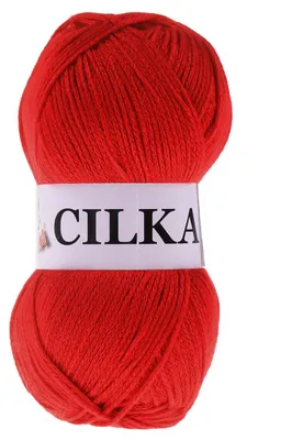100g Strickgarn CILKA by VLNIKA Klassikgarn Strickwolle mit Schimmereffekt, ziegelrot