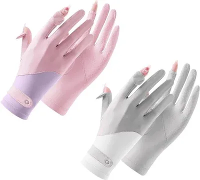 Obrázok produktu pre Rukavice s UV ochranou pre ženy, outdoorová ochrana, letné rukavice, priedušné rukavice na dotykové obrazovky, protišmykové, s celými prstami, cyklistické rukavice