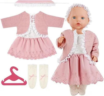 Produktbild von Famanu Puppenkleidungsset mit Accessoires für Puppen von 35-45 cm - Rosa