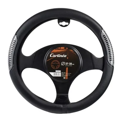 Produktbild von Carlinea 163537 Lenkradbezug Ø37-38cm Schwarz Silber Lenkradhülle