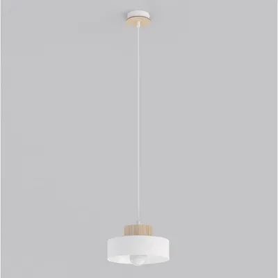 Productafbeelding van Hanglamp KIVI van wit staal en hout