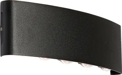 Produktbild von Außenwandleuchte Schwarz inkl LED 10 Flammig IP54 Silly