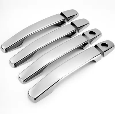 Obrázek produktu pro Chromované krytky klik dveří pro Mercedes W202 W163 W210 nerezová ocel 2 klíčové dírky