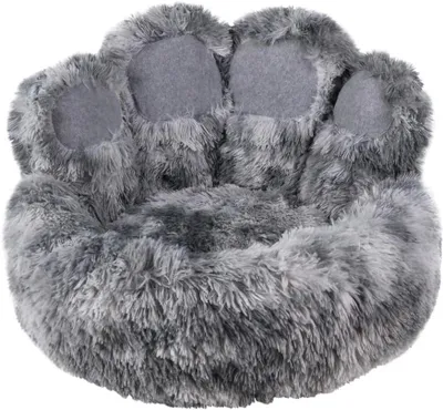 Productafbeelding van Hondenmand Rond - Comfort Bed - Ontspannen Rusten - Wasbare Afneembare Hoes - Diameter 90 cm - Grijs