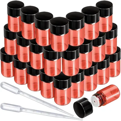 Obrázek produktu pro Prázdné skleněné lahvičky s kapátkem, objem 2 ml, barva růžová, 25 kusů, vhodné pro esenciální oleje