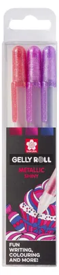 Obrázok produktu pre Sakura Gelly Roll Metallic Sweets, Guľôčkové pero s vrchnákom, Ružová, Purpurová, Červená, Viacfarebný, Plast, Kolo, atrament s vodným základom