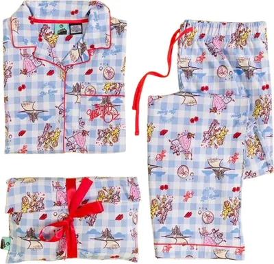 Produktbild von The Wizard Of Oz - "There´s No Place Like Home" Schlafanzug mit langer Hose für Damen TT1096 (XL) (Blau/Weiß/Rot)