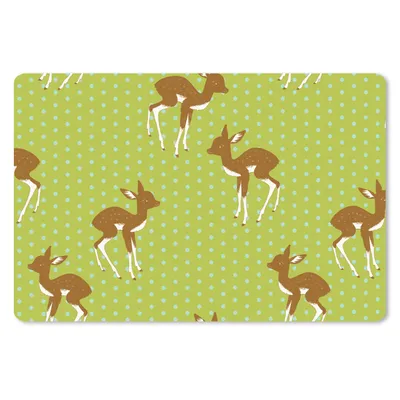 Produktbild von MuchoWow® Schreibtischunterlage Muster - Hirsche - Punkte 60x40 cm - XXL Mauspad - Großes Mauspad