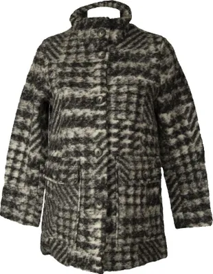 Produktbild von Damen Kurzmantel RAGNO mit Knöpfen Walkmantel Jacke mit Kragen und Taschen Artikel D147KL LANINO BOXY, I 2 - F 40/36 - D 42 - UK 32/12 - USA  S, Lana 49%,Poliestere 46%,Acrilica 5%