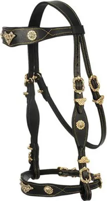 Immagine prodotto di Hispano Hipica Portuguese Eco Buckle Cortezia Reins Trense Schwarz Full Schwarz Full