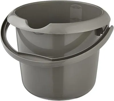 Obrázek produktu pro Ergonomická metla s integrovanou odměrkou, 5 l, ekologická šedá