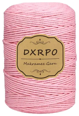 Imagen del producto de Cuerda de algodón para macramé, de 3 mm de diámetro y 300 metros de longitud, ideal para proyectos de manualidades