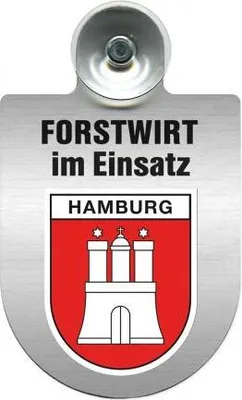Produktbild von Einsatzschild für Windschutzscheibe incl. Saugnapf - Forstwirt im Einsatz - 309468 Color - Region Hamburg