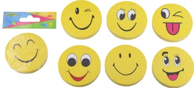 Image de Bloc-notes autocollant, 80 pages - Smiley