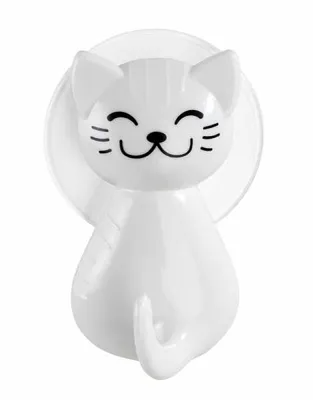 Produktbild von Saughaken Katze Weiß