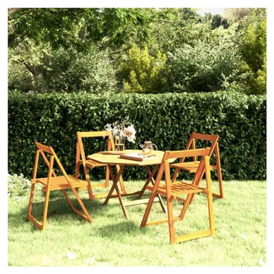 Produktbild von Klappbare Gartenstühle aus massivem Akazienholz, 4 Stück