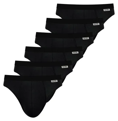Produktbild von NUR DER Herren Slip 6-Pack Baumwolle Stretch - schwarz - Größe M