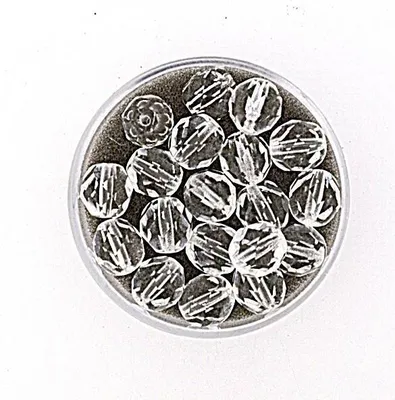 Produktbild von Glasschliffperlen transp, kristall 6 mm Lochgröße 1 mm